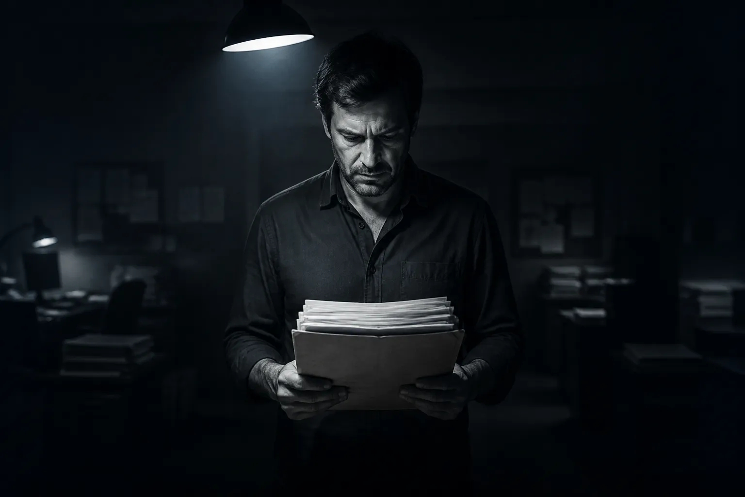 A journalist receiving a confidential document tip